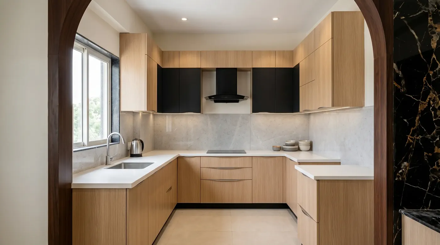 Island kitchen by Kalky Interior